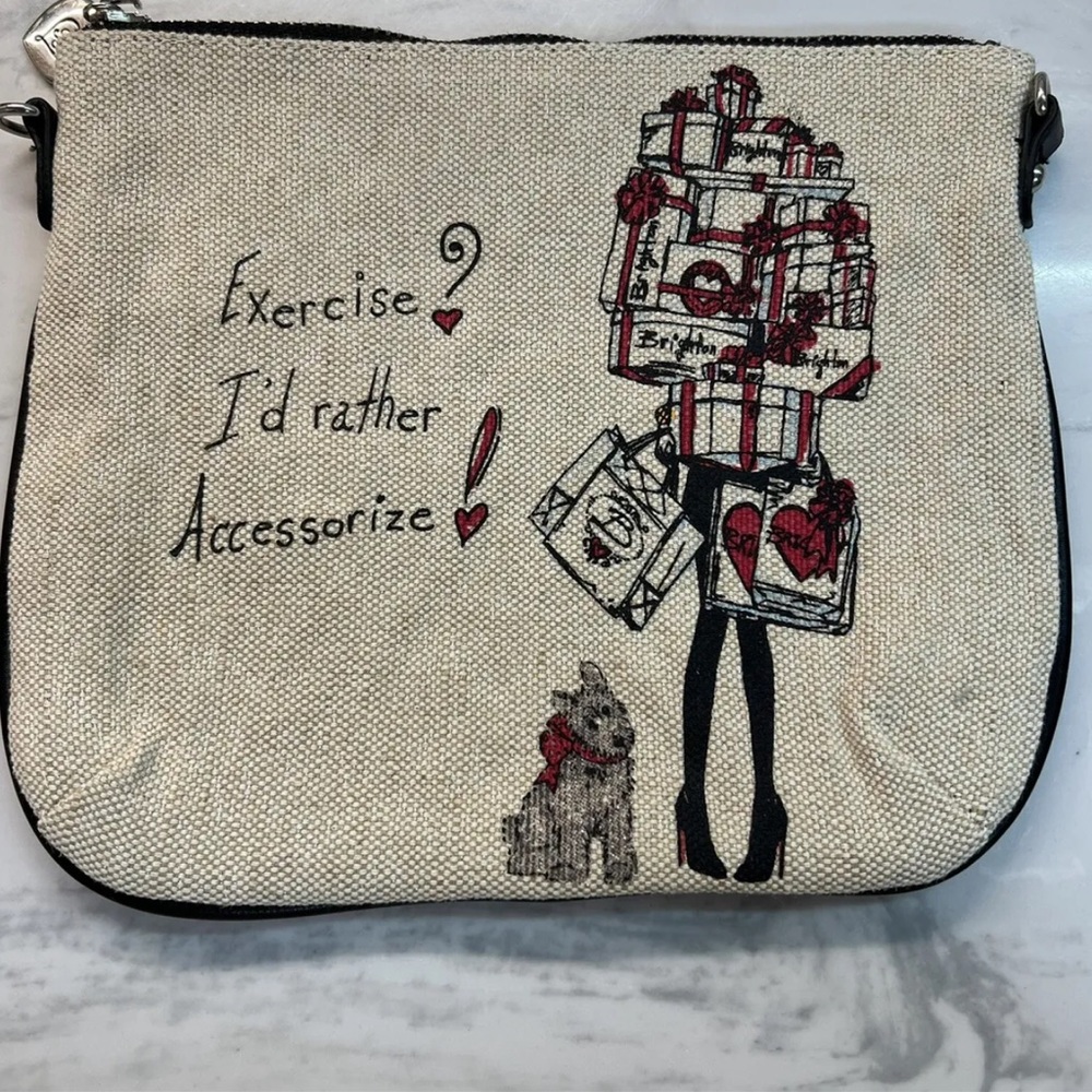 BRIGHTON Scottie Exercise Accessorize Pouch Canvas Bag - Picture 3 of 8